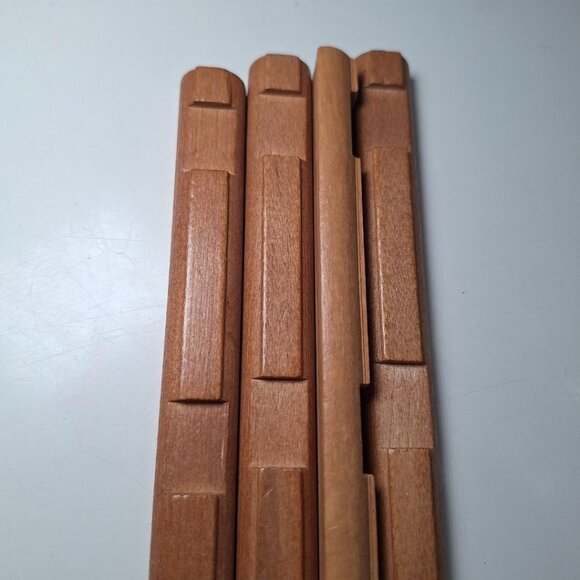 Lincoln Logs Flat Side Wood Triple Notch 8‎ Inch Long 4 Pieces Replacement Build - Picture 6 of 6